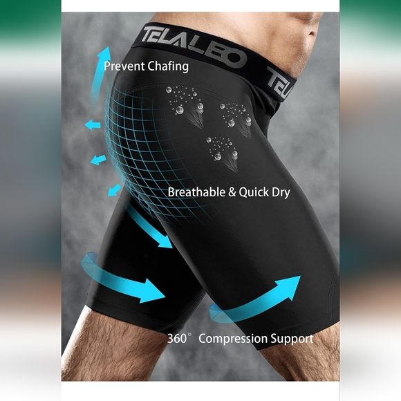 TELALEO Compression Shorts NWOT- 5 PAIR - Picture 4 of 4